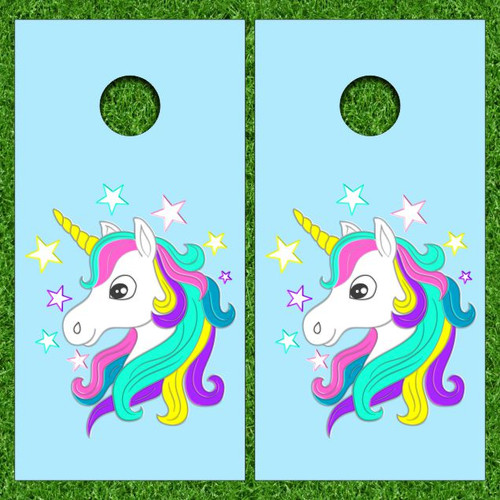 Unicorn Cornhole Wraps - Set of 2