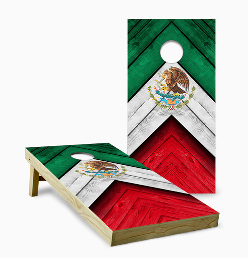 Mexican Flag Version 2 Cornhole Set with Bags