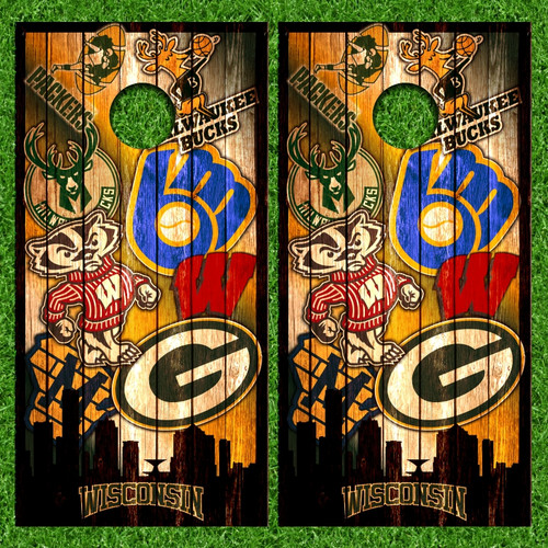 Joseph Rychecky's Custom Cornhole Wraps - Set of 2 (Design #3)