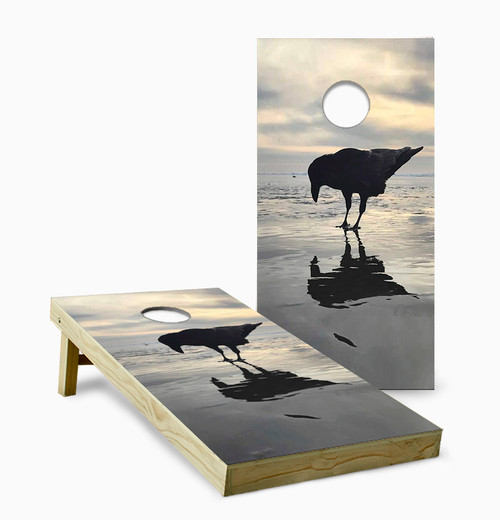 Crow in Water Cornhole Set with Bags