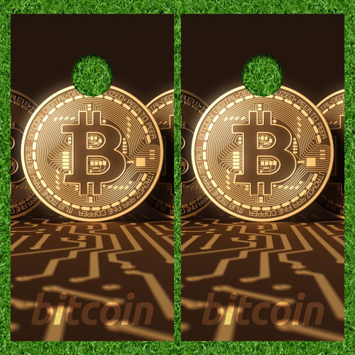 Bitcoin Version 2 Cornhole Wraps - Set of 2