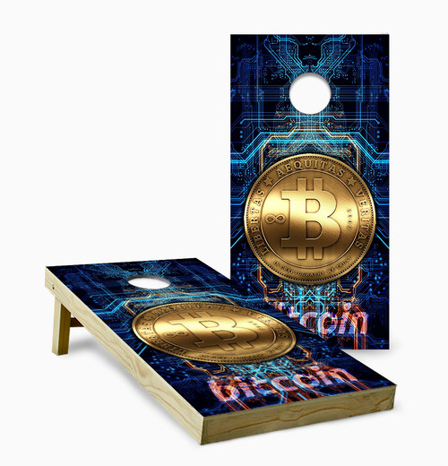 Bitcoin Cornhole Boards – Matrix Crypto Cornhole Set