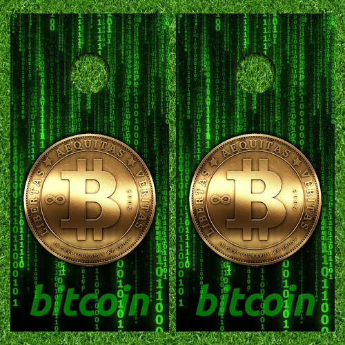 Bitcoin Version 6 Cornhole Wraps - Set of 2