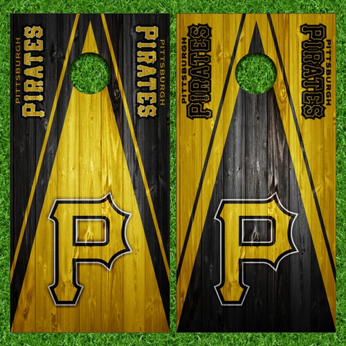 Pittsburgh Pirates Version 4 Cornhole Wraps - Set of 2