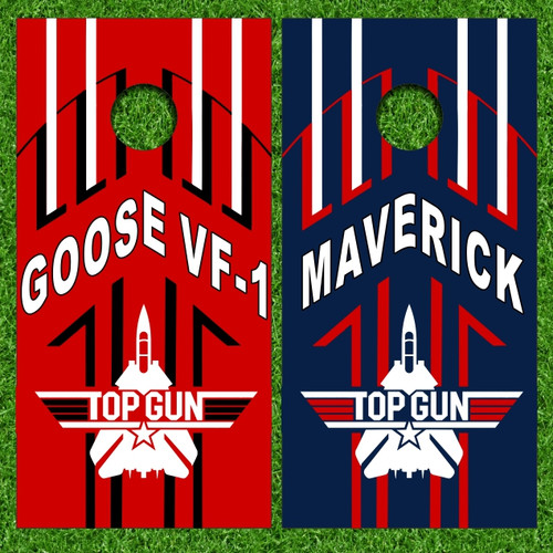Top Gun Cornhole Wraps - Set of 2