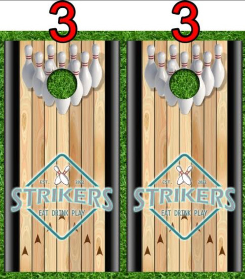 Jeff Hoelscher's Custom Cornhole Wraps - Set of 2 (Design #3)