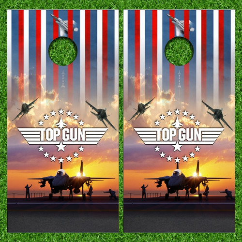 Top Gun Version 6 Cornhole Wraps - Set of 2