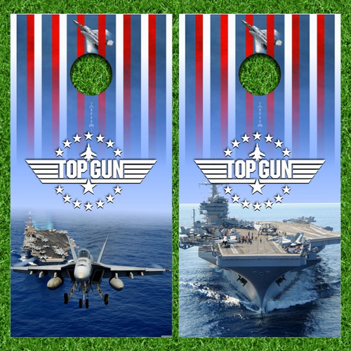 Top Gun Version 7 Cornhole Wraps - Set of 2