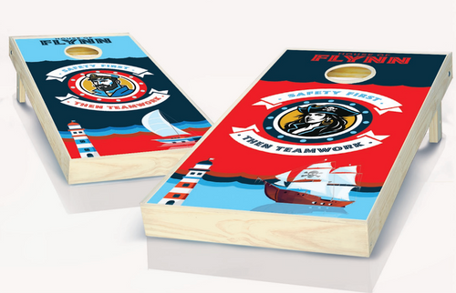 Sisi Mereness' Custom Cornhole Set with Custom Bags