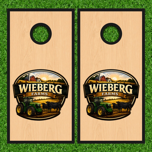 Jeff Hoelscher's Custom Cornhole Wraps - Set of 2 (Design #9)