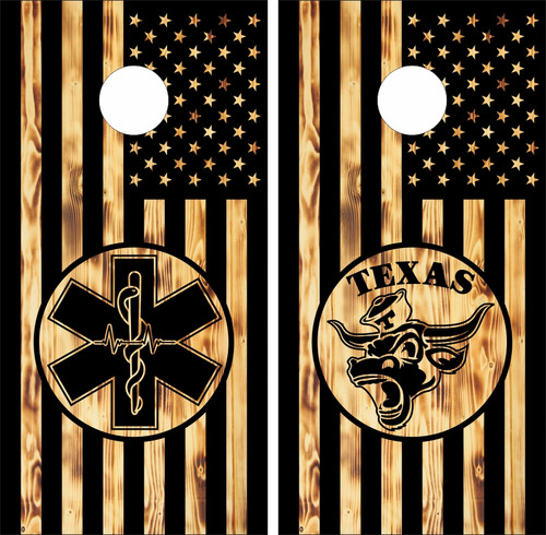 Scott Friske's Custom Cornhole Wraps - Set of 2 (Design #4)