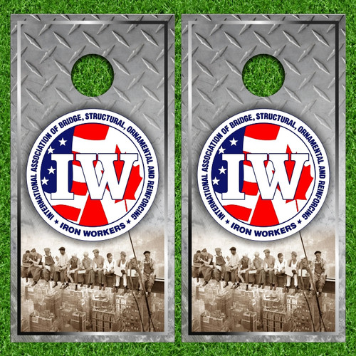 Iron Workers Cornhole Wraps - Set of 2