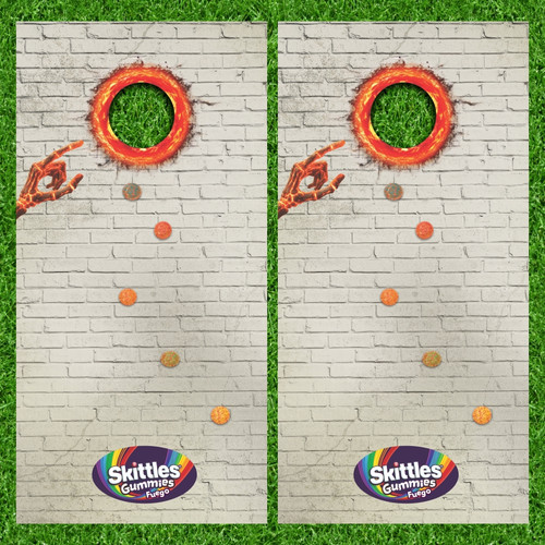 Skittles Gummies Cornhole Wraps - Set of 2