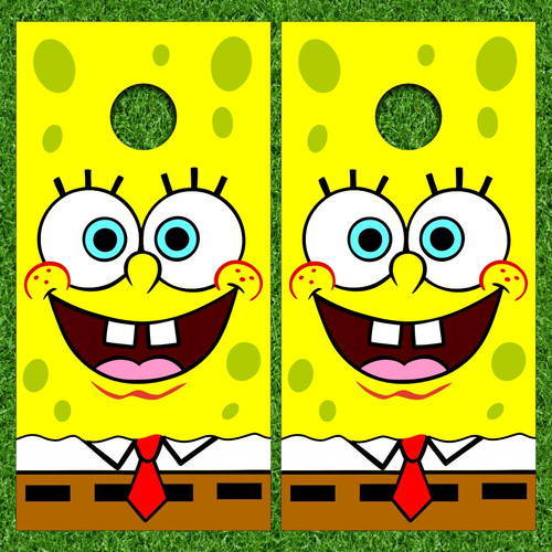 SpongeBob SquarePants Cornhole Wraps - Set of 2