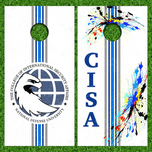 The College of International Security Affairs Cornhole Wraps - Set of 2