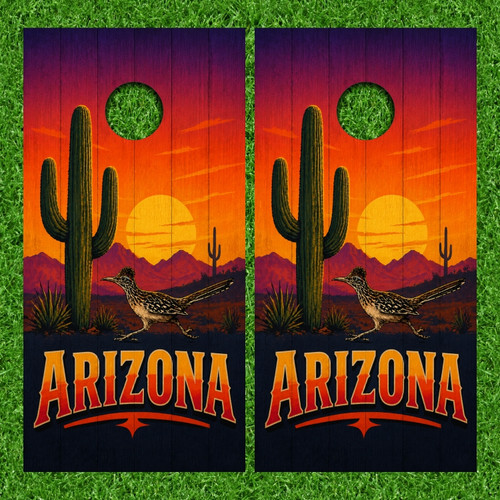 Arizona Desert Sunset Cornhole Wraps- Set of 2