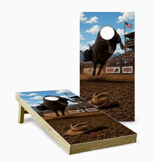 Rodeo Bull Riding Cornhole Set with Bags