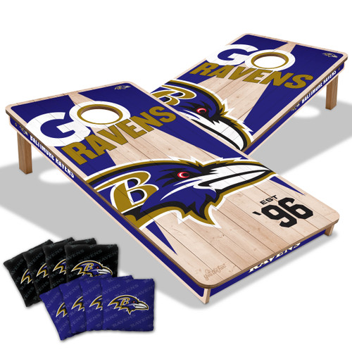 Baltimore Ravens Cornhole Set with Team Bags