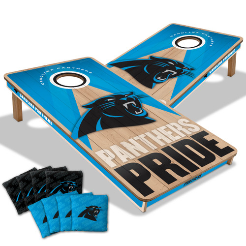 Carolina Panthers Slogan Series Cornhole Set with Team Bags
