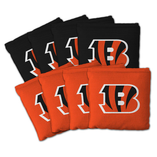 Cincinnati Bengals Dual-Sided All-Weather Cornhole Bags – Set of 8