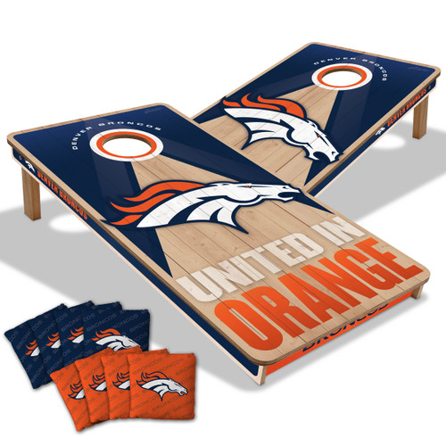 Denver Broncos Slogan Series Cornhole Set with Team Bags