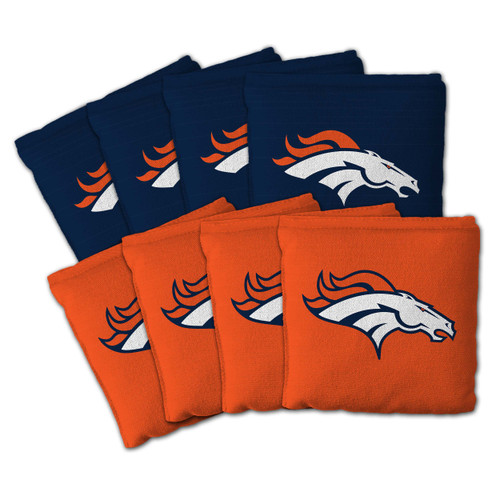 Denver Broncos Dual-Sided All-Weather Cornhole Bags – Set of 8