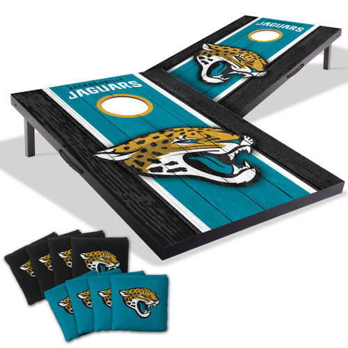 Jacksonville Jaguars MDF Tailgate Cornhole Set with Team Bags