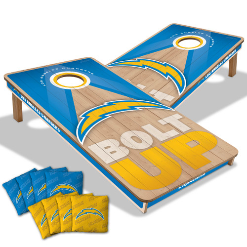 Los Angeles Chargers Slogan Series Cornhole Set with Team Bags