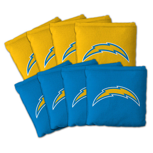 Los Angeles Chargers Dual-Sided All-Weather Cornhole Bags – Set of 8