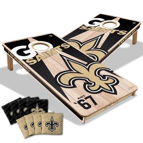 New Orleans Saints Cornhole Set with Team Bags