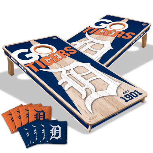 Detroit Tigers Cornhole Set with Team Bags