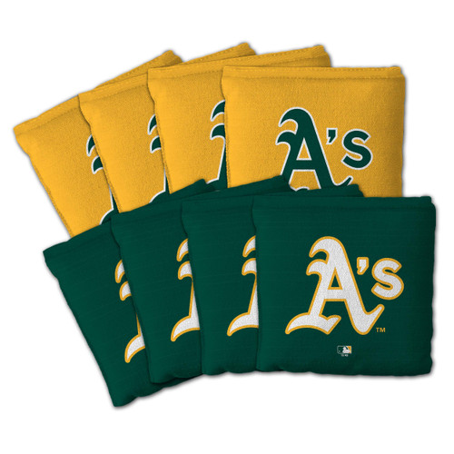 Oakland Athletics Dual-Sided All-Weather Cornhole Bags – Set of 8