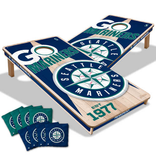 Seattle Mariners Cornhole Set with Team Bags
