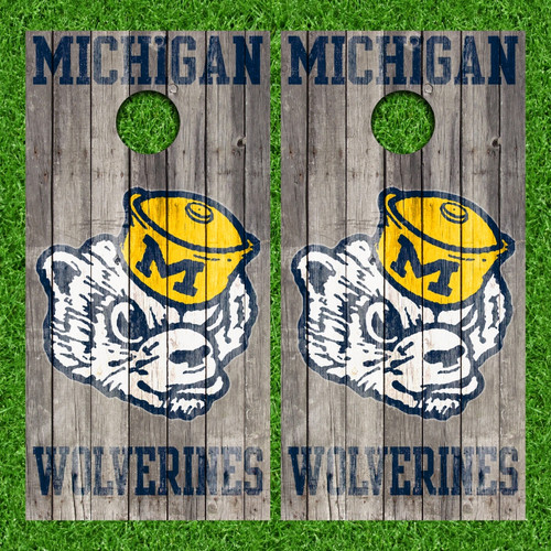 Michigan Wolverines Version 21 Cornhole Wraps - Set of 2