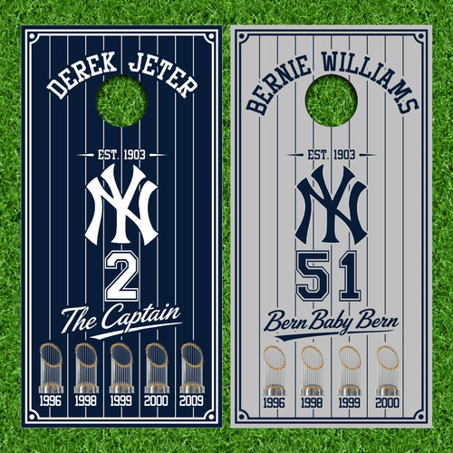 New York Yankees Version 14 Cornhole Wraps - Set of 2