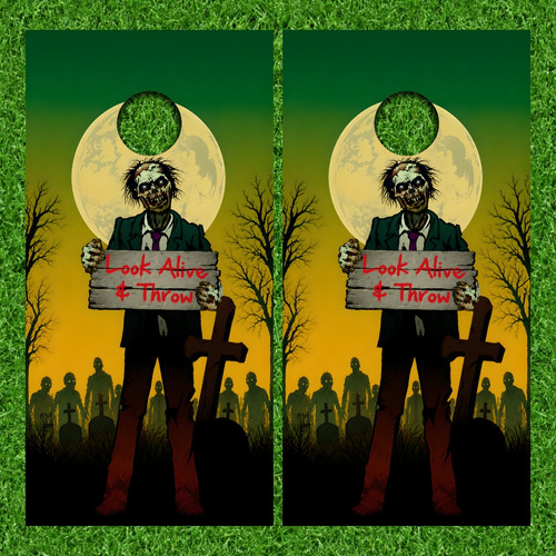 Zombie Cornhole Wraps - Set of 2