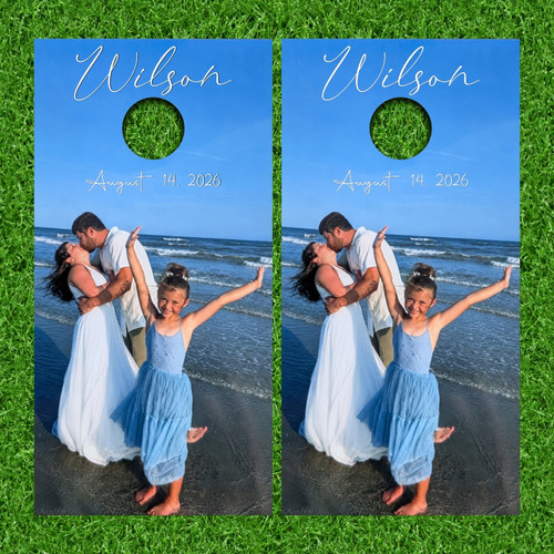 BRAD AND DONNA BOULDEN's Custom Cornhole Wraps - Set of 2 (Design #3)