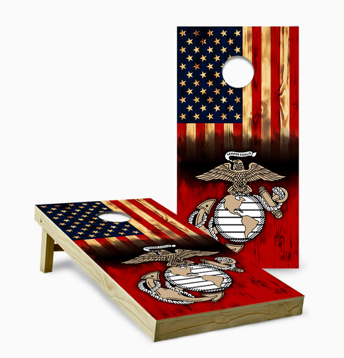 Marine Corps Version 2 Cornhole Set with Bags