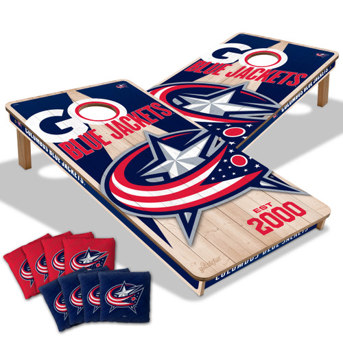 Columbus Blue Jackets Cornhole Set with Team Bags