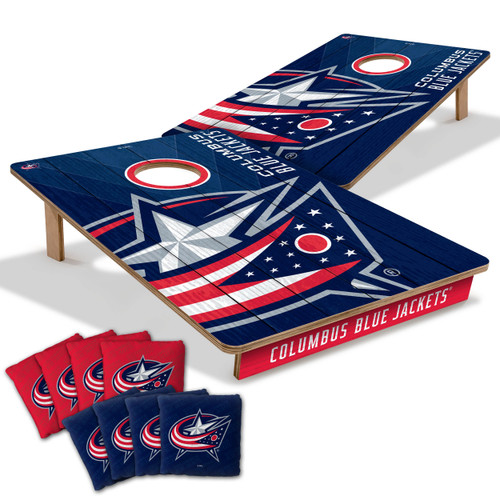 Columbus Blue Jackets Tailgate Cornhole Set with Team Bags