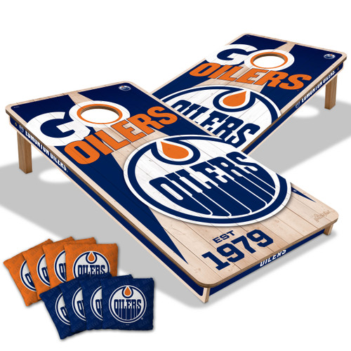 Edmonton Oilers Cornhole Set with Team Bags