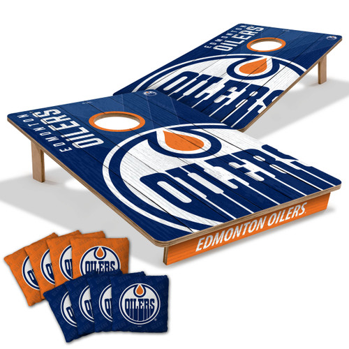 Edmonton Oilers Tailgate Cornhole Set with Team Bags