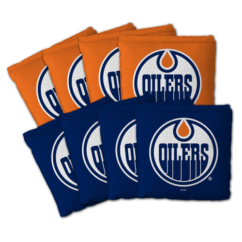 Edmonton Oilers Dual-Sided All-Weather Cornhole Bags – Set of 8