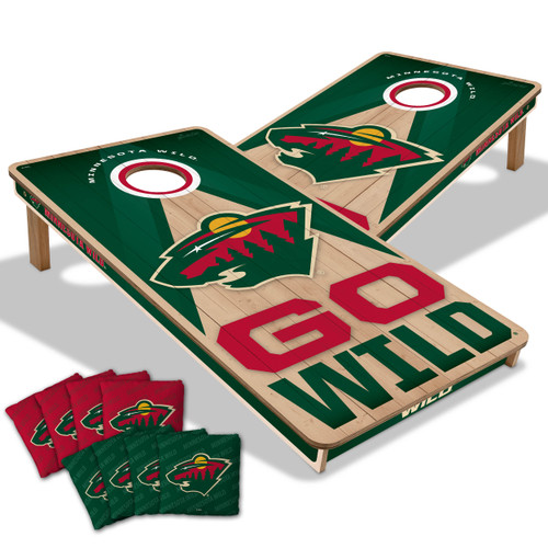Minnesota Wild Slogan Series Cornhole Set with Team Bags