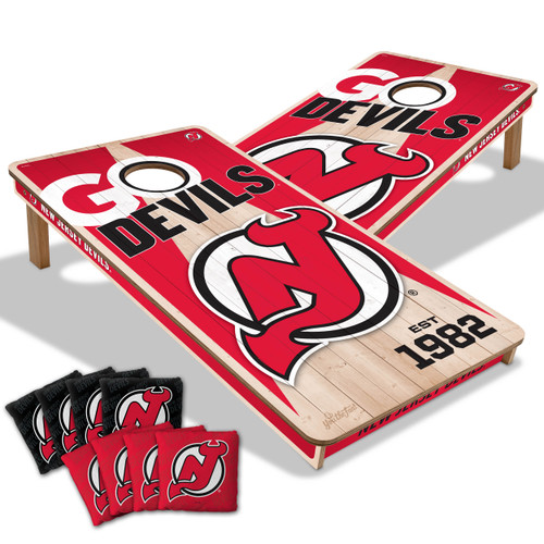 New Jersey Devils Cornhole Set with Team Bags