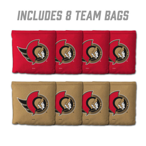 Ottawa Senators Dual-Sided All-Weather Cornhole Bags – Set of 8