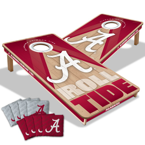 Alabama Crimson Tide Slogan Series Cornhole Set with Team Bags