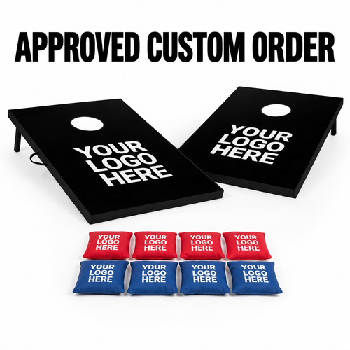 Approved Custom Order – Private Checkout – Custom Tailgate Cornhole Set with Custom All-Weather Bags