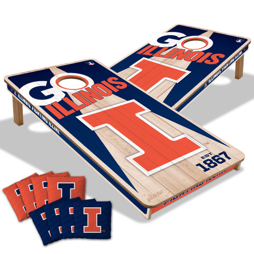 Illinois Fighting Illini Cornhole Set with Team Bags