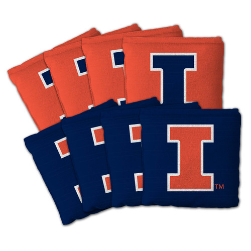 Illinois Fighting Illini Dual-Sided All-Weather Cornhole Bags – Set of 8